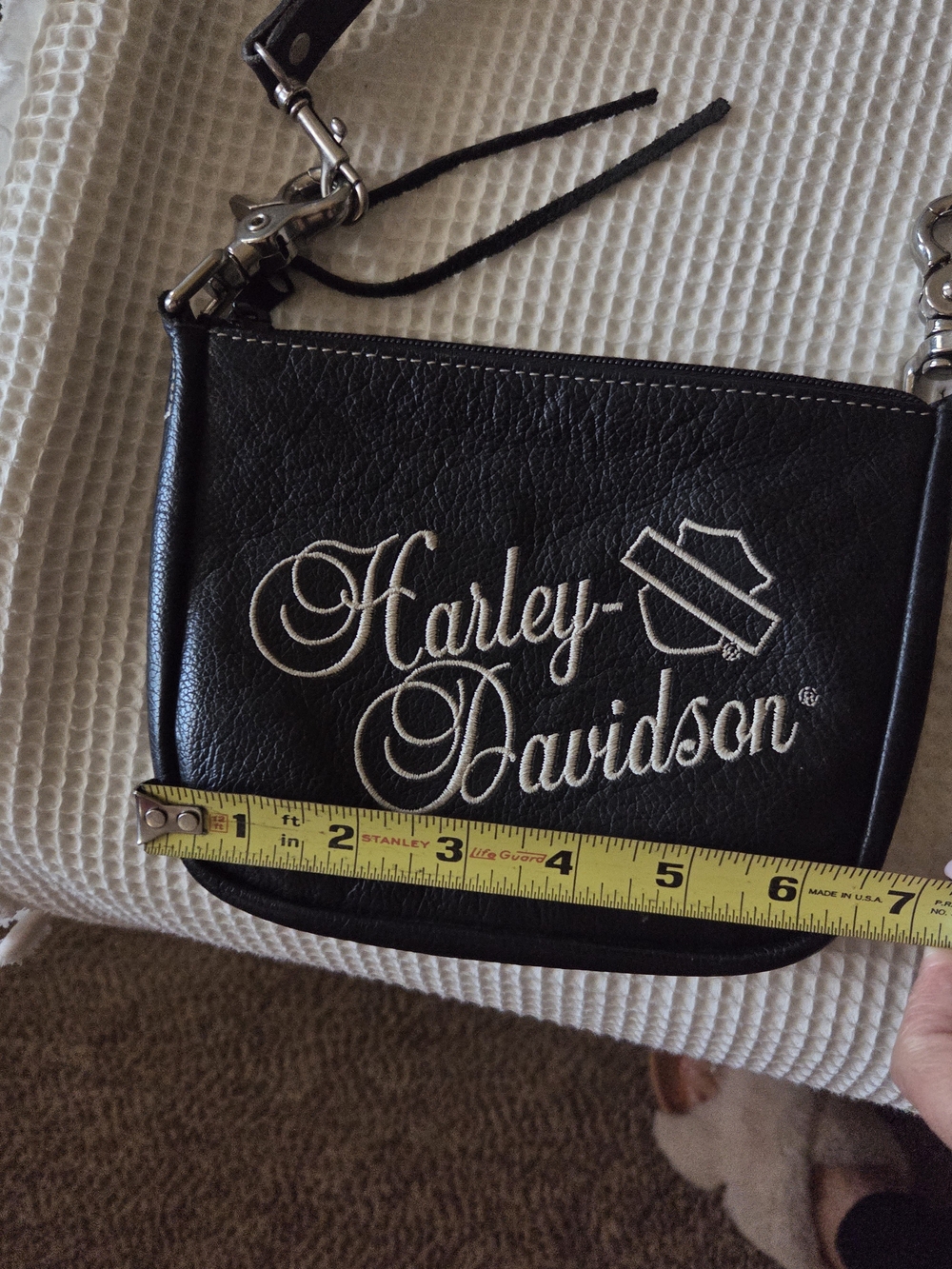 Harley-Davidson Black Leather Fringe Crossbody Bag - Picture 2 of 13